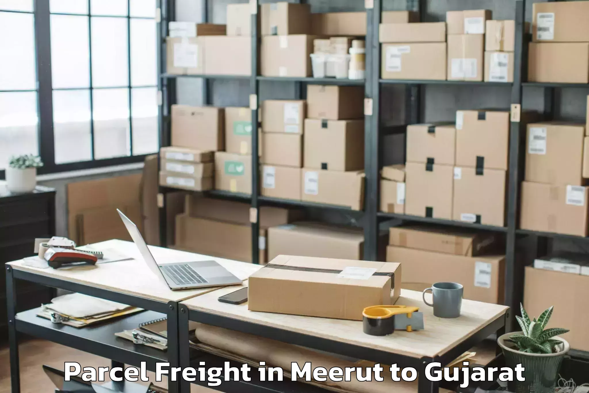 Reliable Meerut to Modasa Parcel Freight